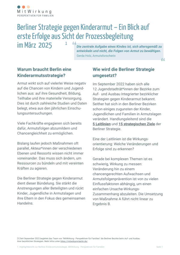 Highlightbericht Seite 1